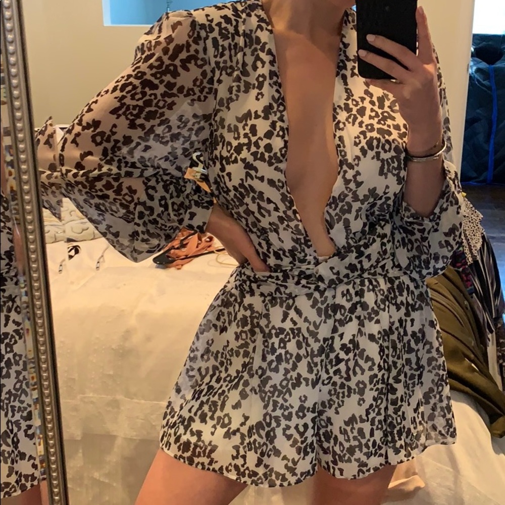 Leopard print romper